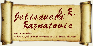 Jelisaveta Ražnatović vizit kartica